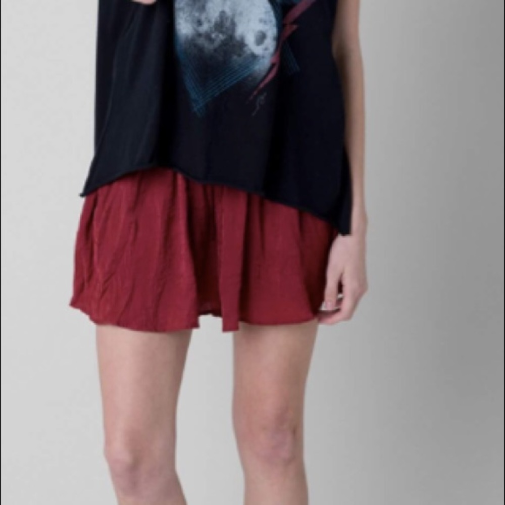 brick red shorts